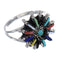 Multicolor Authentic Sterling Silver Southwestern Needlepoint Ring Size 6-1/2 QX84891